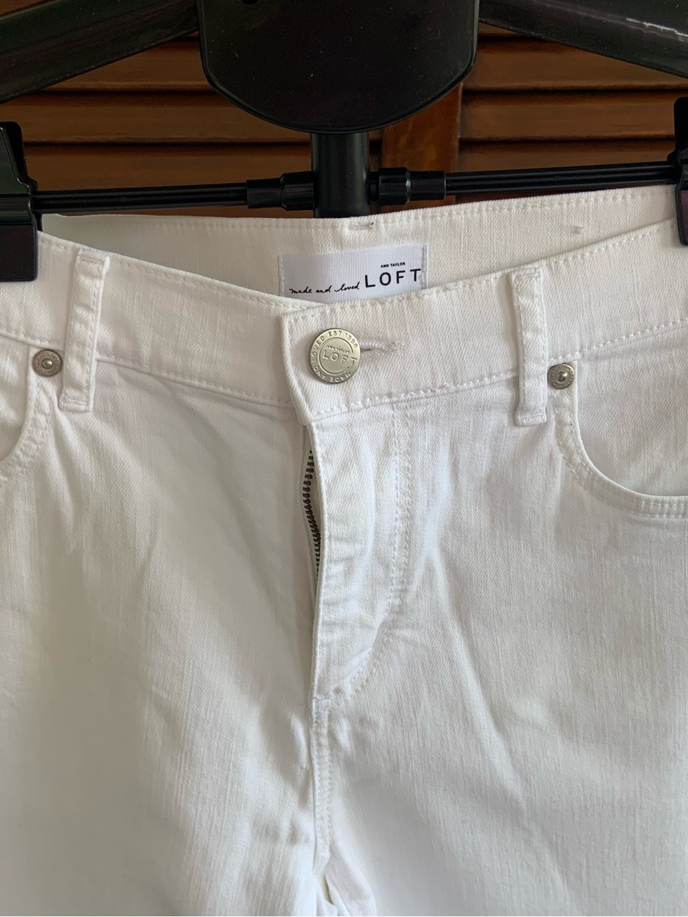 Loft White Womens  Jeans Skinny Crop  Fit Size 6 - Picture 2 of 2
